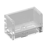Lego Panel 1 x 2 x 1 with Rounded Corners and 2 Sides / Trans-Clear