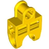 Technic Axle Connector 2 x 3 with Ball Socket, Open Sides / Yellow
