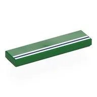 Tile 1 x 4 with White/Dark Blue/White Stripes Print
