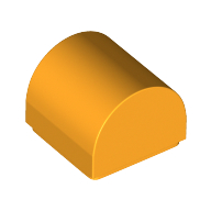 Lego Brick Curved 1 x 1 x 2/3 Double Curved Top, No Studs / Bright Light Orange