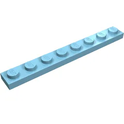 Plate 1 x 8 / Sky Blue
