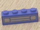 Lego Brick 1 x 4 with Car Grille Chrome Pattern (Surface Print)