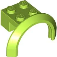 Wheel Arch, Mudguard 4 x 2 1/2 x 2 with 2 x 2 Plate / Lime