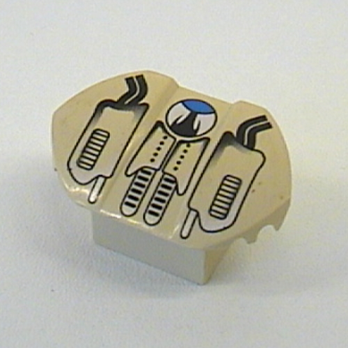 Lego Brick Curved 2 x 2 x 1 with Wings and Duster Print