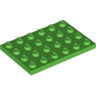 Lego Plate 4 x 6 / Bright Green