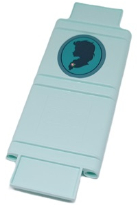Lego Container, Book Cover Binding, 16 x 6 x 1 (Storybook Adventures) with Dark Blue Elsa Silhouette with Silver Holographic Snowflake in Hair and Oval Border Pattern (Sticker) - Set 43189