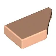 Tile 1 x 2 with Stud Notch Right / Light Nougat