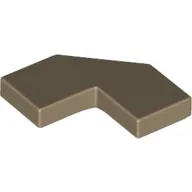 Tile Special 2 x 2 Corner with Cut Corner - Facet / Dark Tan