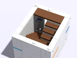 Modular living container -> inside stairs (3 modules)