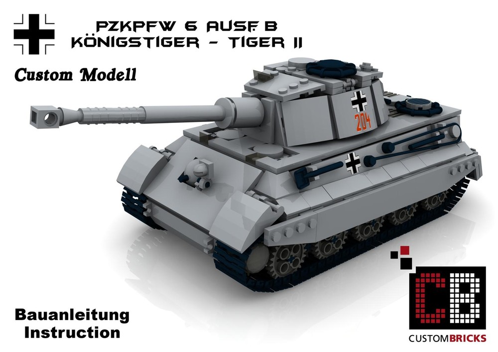 Lego Custom WW2 German Kingtiger Tank PzKpfw VI Auf.B