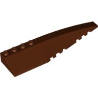 Lego Brick Wedged, Curved 12 x 3 Right / Reddish Brown