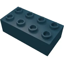 Brick 2 x 4 without Cross Supports / Black