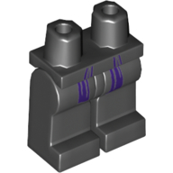 Lego Hips and Black Legs with Dark Purple Sash / Black