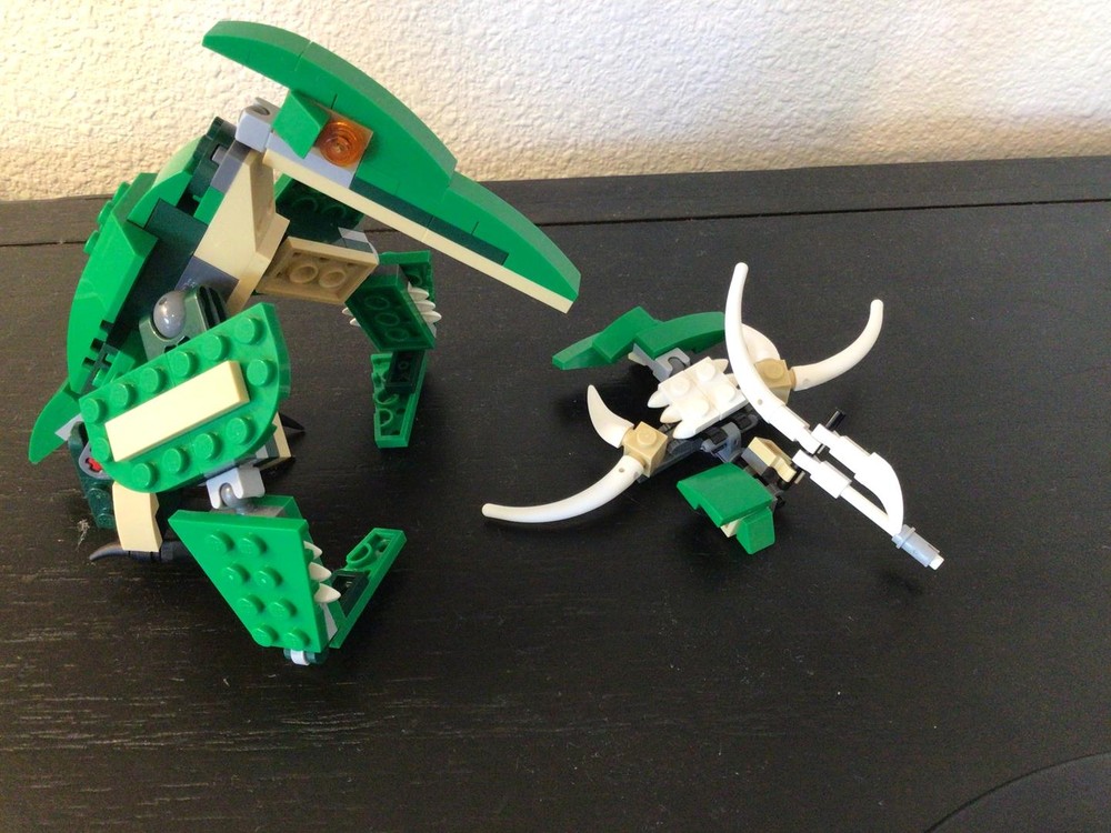 Lego Pterodactyl skeleton - side build for pterodactyl b-model of 31058