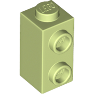 Lego Brick Special 1 x 1 x 1 2/3 with Studs on 1 Side / Yellowish Green