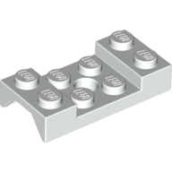 Lego Wheel Arch, Mudguard 2 x 4 Studded with Hole / White
