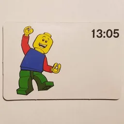 Activity Card, Time-Teaching 24-Hour Clock 13:05 / [No Color/Any Color]