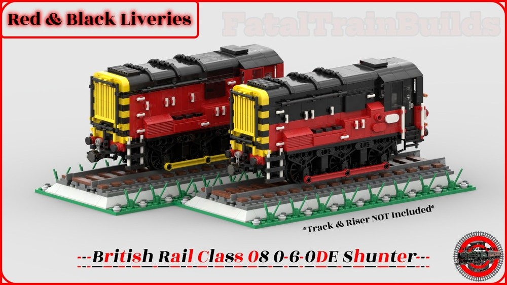 Lego British Rail Class 08 Shunters (8W) (Red & Black)