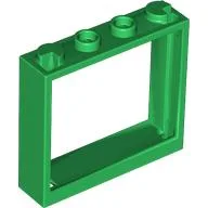 Window 1 x 4 x 3 without Shutter Tabs / Green