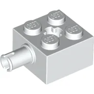 Brick Special 2 x 2 with Pin and Axle Hole / White
