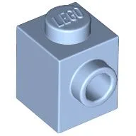 Brick Special 1 x 1 with Stud on 1 Side / Bright Light Blue