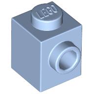 Lego Brick Special 1 x 1 with Stud on 1 Side / Bright Light Blue