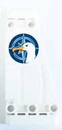 Technic, Panel Plate 5 x 11 x 1 Tapered with Bird Head and Compass Pattern Model Left Side (Sticker) - Set 42064