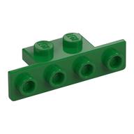 Lego Bracket 1 x 2 - 1 x 4 [Rounded Corners at Bottom, Square Corners at Top] / Green