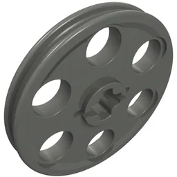 Technic Wedge Belt Wheel [aka Pulley] / Dark Bluish Gray