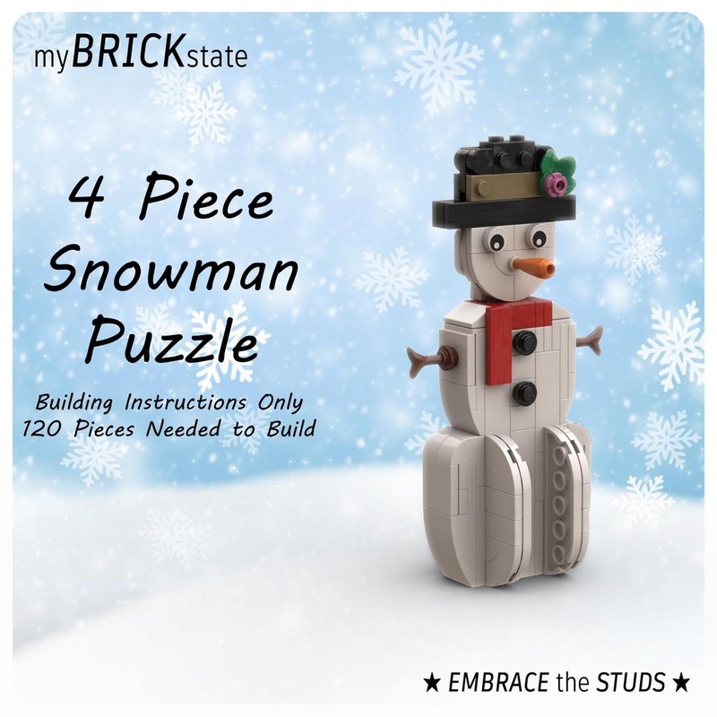 Lego 4 Piece Snowman Puzzle⛄🧩
