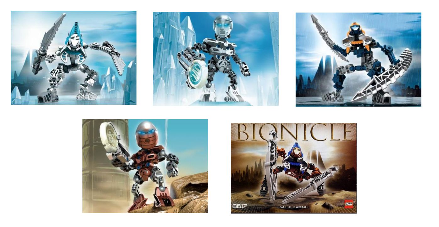 Lego Matoran / Vahki Co-Pack 2 (contains 8610 8612 8615 8617 8619)