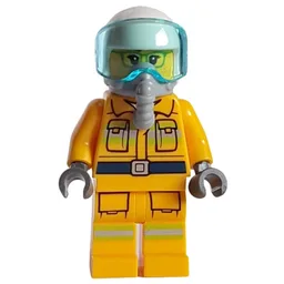 Freya McCloud - Pilot, Orange Torso, Orange Legs, White Helmet, Breathing Apparatus