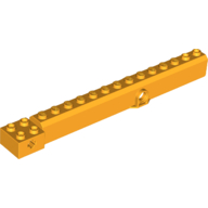 Lego Crane Arm Outside, Wide with Pin Hole at Mid-Point / Bright Light Orange