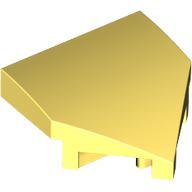 Lego Brick Wedged, Curved 2 x 2 with Stud Notches / Bright Light Yellow