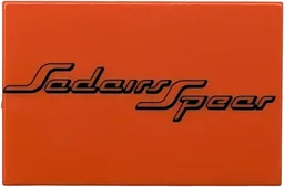 Tile 2 x 3 with Black Outlined 'Sadairs Spear' Pattern / Reddish Orange