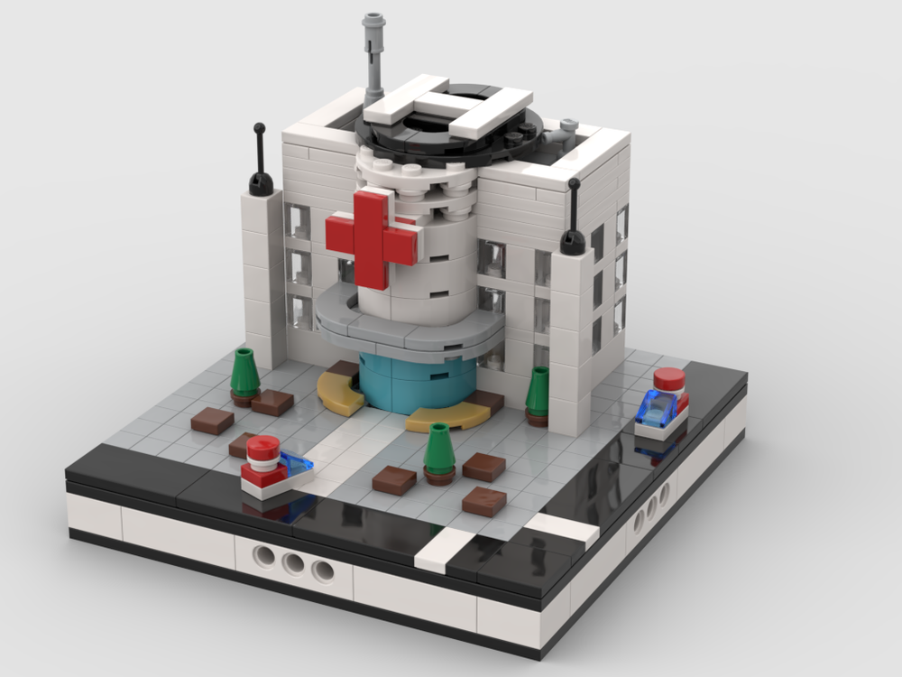 Lego Hospital for a Mini Modular City