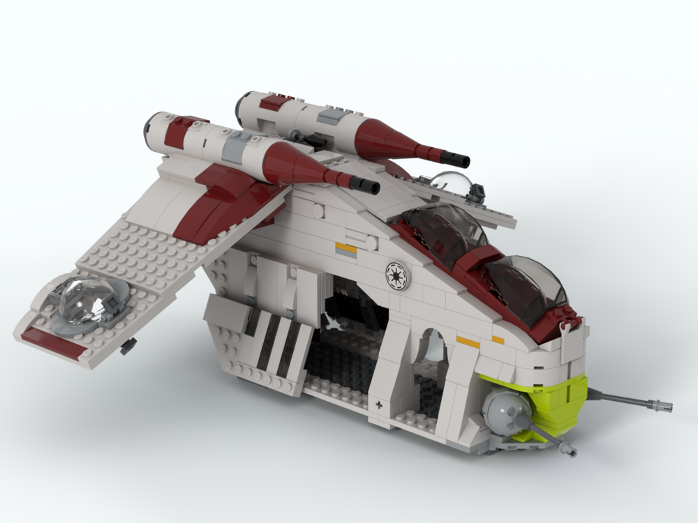 Lego Republic Gunship details variant - listing parts