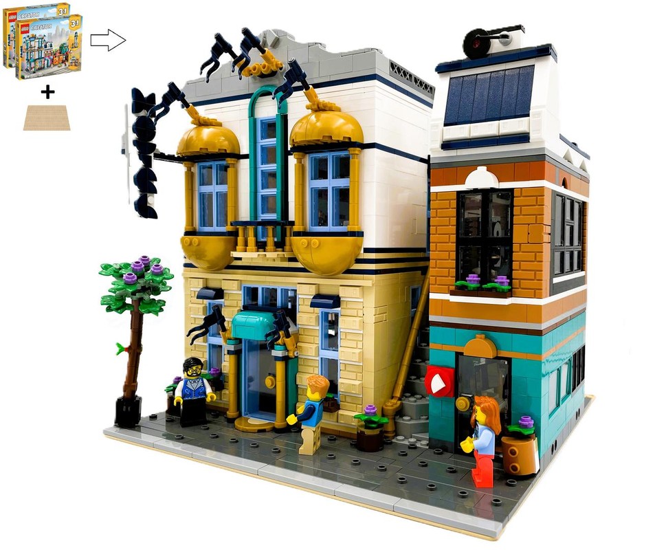 Lego Hotel and Studios Modular Alternate build of 2x31141
