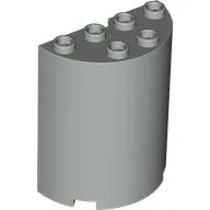 Cylinder Half 2 x 4 x 4 / Light Gray