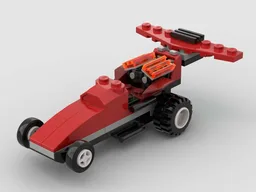 4593-1-s1 - Red Car with 42289 Fake Pullback Motor Ver-b