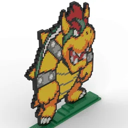2D Bowser Sculpture