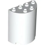 Cylinder Half 2 x 4 x 4 / White