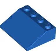 Brick Sloped 33° 3 x 4 / Blue