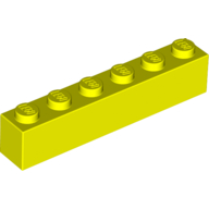 Lego Brick 1 x 6 / Vibrant Yellow