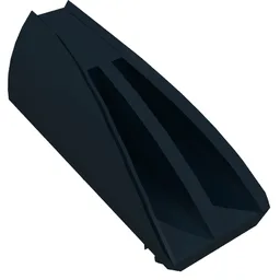 Fairing 1 x 4 Side Flaring Intake with Two Pins / Black