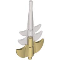 Lego Creature Body Part, Dragon Tail Barbed with Marbled Trans-Brown Pattern
