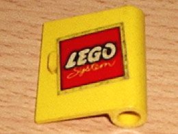 Lego Door 1 x 3 x 3 Right with LEGO Logo Open O Style Pattern (Sticker) - Set 685
