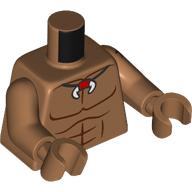 Lego Torso, Bare Chest, Necklace with Fangs print, Medium Nougat Arms and Hands / Medium Nougat