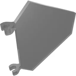 Flag 5 x 6 Hexagonal with U Clips / Trans-Brown