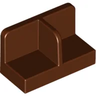 Panel 1 x 2 x 1 with Rounded Corners and Central Divider / Reddish Brown